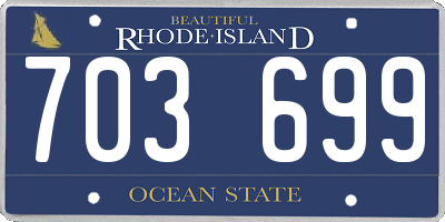 RI license plate 703699