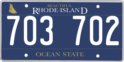 RI license plate 703702