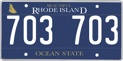 RI license plate 703703