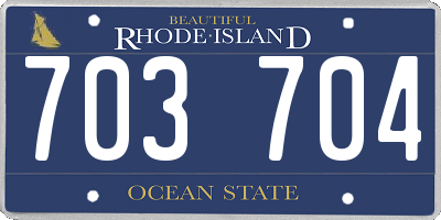 RI license plate 703704