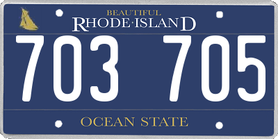RI license plate 703705