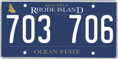 RI license plate 703706