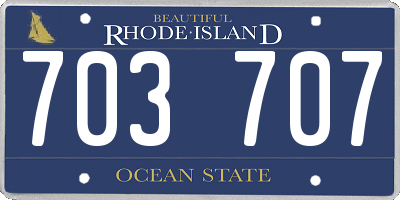 RI license plate 703707