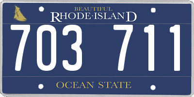 RI license plate 703711