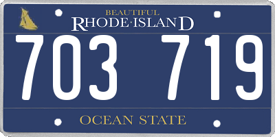 RI license plate 703719