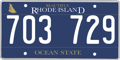 RI license plate 703729