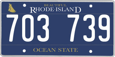RI license plate 703739