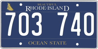 RI license plate 703740