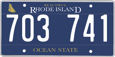 RI license plate 703741