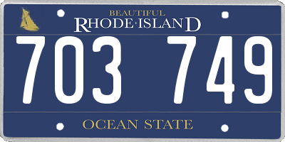 RI license plate 703749