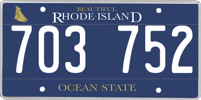 RI license plate 703752