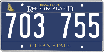RI license plate 703755