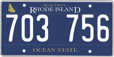 RI license plate 703756