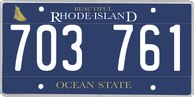 RI license plate 703761