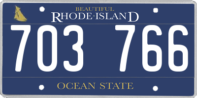 RI license plate 703766