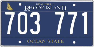 RI license plate 703771