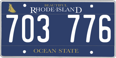 RI license plate 703776
