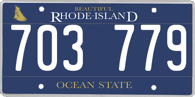 RI license plate 703779