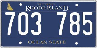 RI license plate 703785