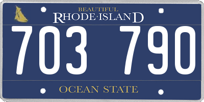 RI license plate 703790
