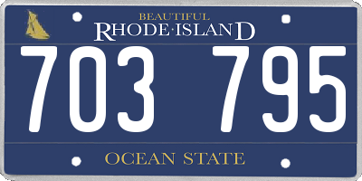 RI license plate 703795