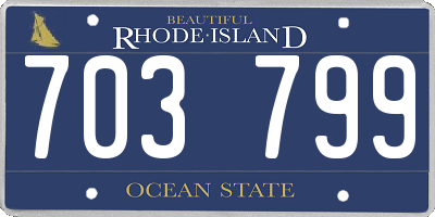 RI license plate 703799