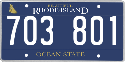 RI license plate 703801