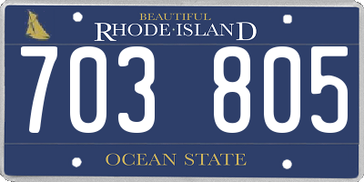 RI license plate 703805