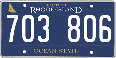 RI license plate 703806
