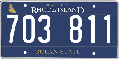 RI license plate 703811