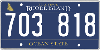 RI license plate 703818
