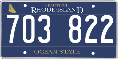 RI license plate 703822