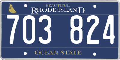 RI license plate 703824