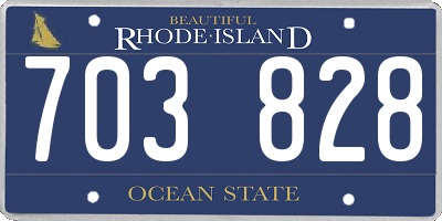 RI license plate 703828