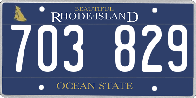 RI license plate 703829