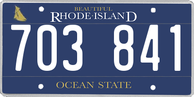 RI license plate 703841