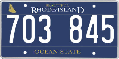 RI license plate 703845