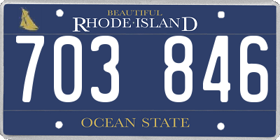 RI license plate 703846