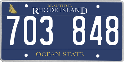 RI license plate 703848