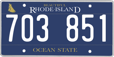 RI license plate 703851