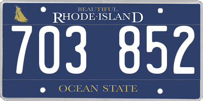 RI license plate 703852