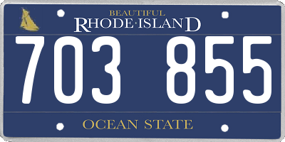 RI license plate 703855