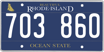 RI license plate 703860