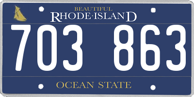 RI license plate 703863