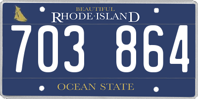 RI license plate 703864