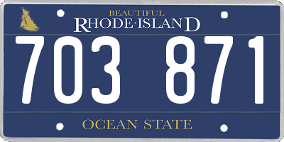RI license plate 703871