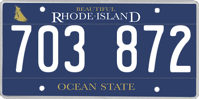 RI license plate 703872