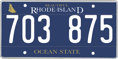 RI license plate 703875