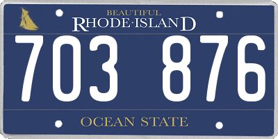 RI license plate 703876