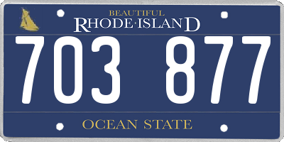 RI license plate 703877
